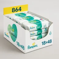 Chusteczki nawilżane - Pampers Harmonie chusteczki nawilżane 18x48 szt - miniaturka - grafika 1