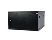 Szafy rack - Szafa wisząca 19" 6U/600mm drzwi pełne otwierane boki RAL 9005 - miniaturka - grafika 1