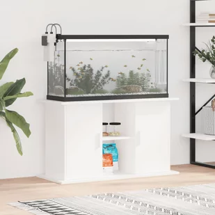vidaXL Szafka pod akwarium, biała, 101x41x58 cm - Akwaria i zestawy akwarystyczne - miniaturka - grafika 1