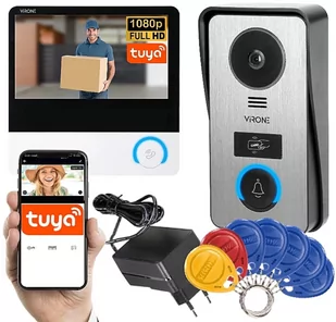 Wideodomofon WiFi Aplikacja TUYA Full HD RFID 7' - Wideodomofony - miniaturka - grafika 1