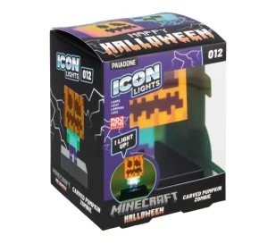 Paladone Minecraft Icon Lights – Zombie Jack O'Lantern - Gadżety dla graczy - miniaturka - grafika 1
