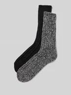 Skarpetki męskie - Skarpety z prążkowanymi wykończeniami w zestawie 2 szt. - miniaturka - grafika 1