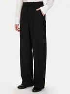 Spodnie damskie - Tommy Hilfiger Spodnie materiałowe Timeless WW0WW48362 Czarny Straight Fit - miniaturka - grafika 1