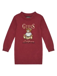 Guess Sukienka dzianinowa K5BK01 Z3GS0 Bordowy Regular Fit - Sukienki i spódniczki dla dziewczynek - miniaturka - grafika 1
