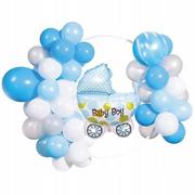 Baby shower i roczek - Girlanda brama balony Baby girl niebieski biały - miniaturka - grafika 1