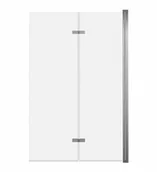 Parawany nawannowe - ADNaturalnie Parawan nawannowy dwuczęściowy składany JEZIORAK 120x150 cm szkło transparentne wykończenie CHROM z powłoką NANO SPW-002-120CH - miniaturka - grafika 1