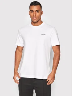 Calvin Klein T-Shirt Micro Logo Interlock K10K109894 Biały Regular Fit - Koszulki męskie - miniaturka - grafika 1