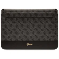 Plecaki - Guess Sleeve GUCS14PS4SGK 14" czarny/ black 4G Stripe Metal Logo - miniaturka - grafika 1
