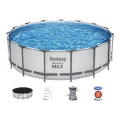 Baseny ogrodowe - Basen stelażowy Steel Pro MAX 457x122 15FT BESTWAY 5w1 + Akcesoria - miniaturka - grafika 1