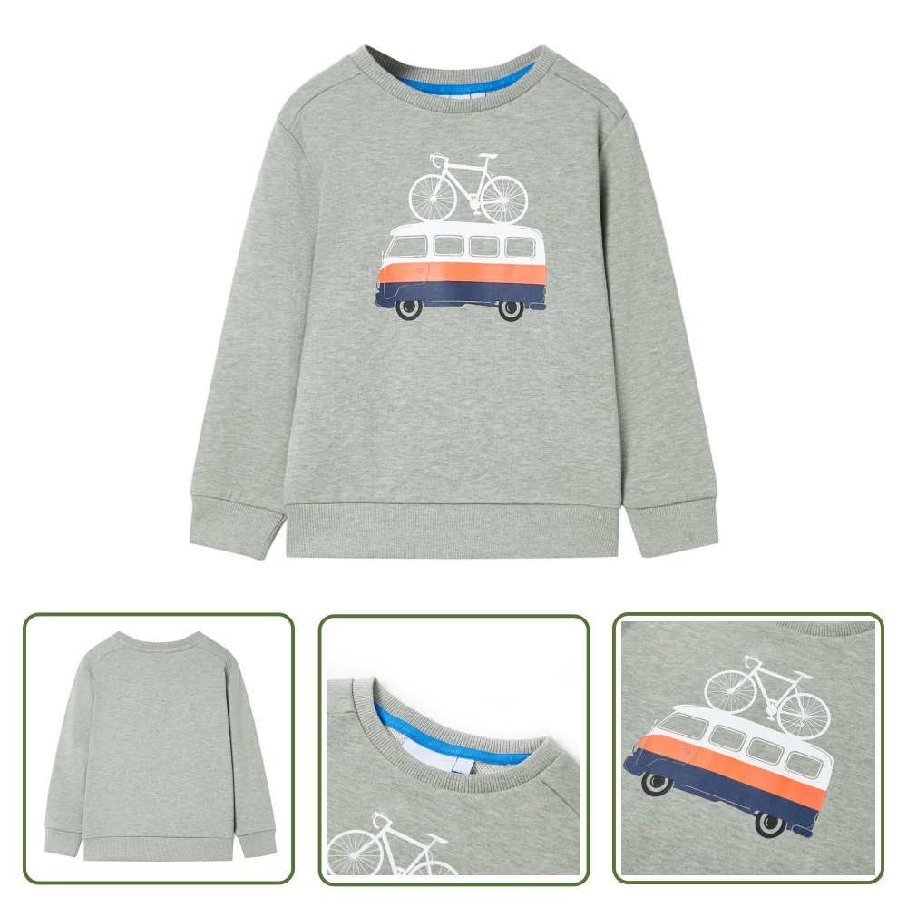 Bluza dziecięca - jasne khaki melanżowe - 128 - Bluza Dla Dziecka