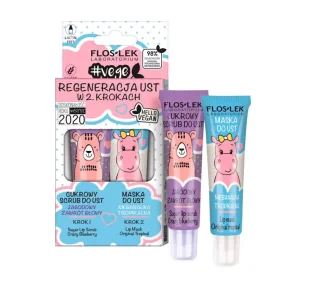 Floslek Floslek Vege Lip Care Zestaw regeneracja ust w 2 krokach - Zestawy kosmetyków damskich - miniaturka - grafika 1