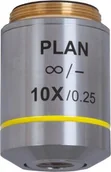 Mikroskopy i lupy - Mikroskop Levenhuk Obiektyw planarno-achromatyczny z korekcją do nieskończoności Levenhuk MED 10x - miniaturka - grafika 1