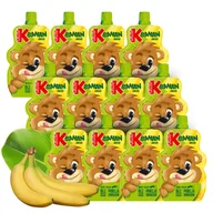 Koncentraty warzywne, przeciery - KUBUŚ Mus 100% Banan Jabłko 100 g x 12 sztuk - miniaturka - grafika 1
