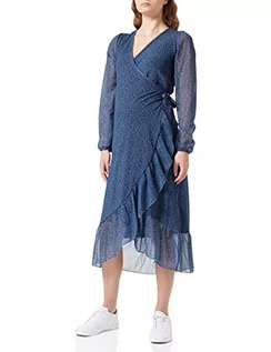 Sukienki - Noppies Maternity damska sukienka Olathe Nursing Longs Sleeve Allover Print sukienka, Coronet Blue-P993, XL - grafika 1
