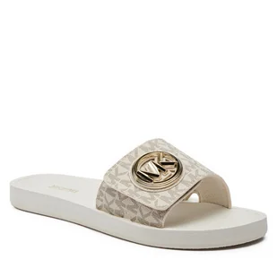 Klapki MICHAEL Michael Kors Mk Charm Slide 40R4MKFA1B Écru - Klapki i japonki damskie - miniaturka - grafika 1
