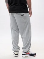 Spodnie męskie - Spodnie Sztruksowe MATERIAŁOWE NA GUMCE Męskie WYGODNE Szare Jigga Cord XXL - miniaturka - grafika 1