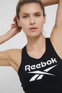 Koszulki sportowe damskie - Reebok top treningowy GL2544 kolor czarny gładki - miniaturka - grafika 1