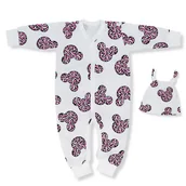 Rampersy - KOMPLET RAMPERS + CZAPECZKA Z KOLEKCJI MYSZKA NEON ECRU 62 - miniaturka - grafika 1