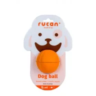 Zabawki dla psów - Rucan Ball Medium Orange - M, średnio twarda, pomarańczowa piłka na przysmaki dla psa - miniaturka - grafika 1