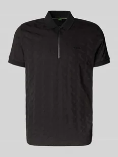 Koszulka polo kroju relaxed fit z fakturowanym wzorem model ‘MIRROR’ - Koszulki męskie - miniaturka - grafika 1