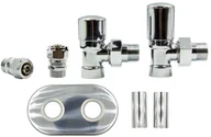 Zawory i kraniki - Varioterm Zawory regulacyjne kątowe SWING All in One - chrom alu-pex - PEX 16 mm rozeta owalna zespolona 1szt AZIS02/FK(Pex)PO - miniaturka - grafika 1