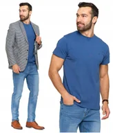 Koszulki męskie - T-SHIRT MĘSKI PREMIUM Koszulka Gładka Bluzka z Haftem Bawełniana MORAJ M - miniaturka - grafika 1