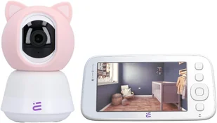 Nowa inteligentna kamera niania WiFi obrotowa FHD alarm kołysanki Baby Guard + monitor różowa Encore View - Elektroniczne nianie i monitory oddechu - miniaturka - grafika 1