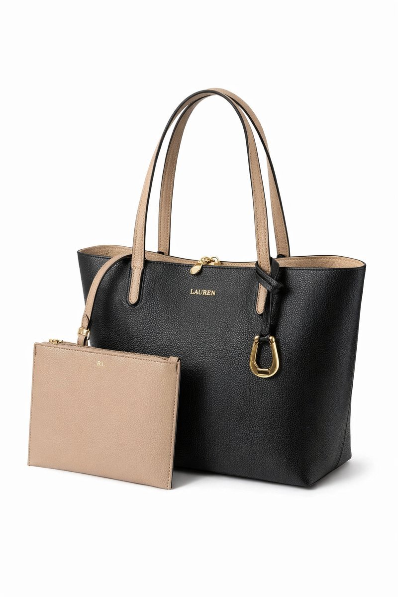LAUREN RALPH LAUREN TOREBKA SHOPPER CZARNA DUŻA Z SASZETKĄ 45x35x12 1I4A