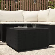 Stoły ogrodowe - vidaXL Kwadratowy stolik kawowy do ogrodu, czarny, 50x50x30 cm - miniaturka - grafika 1