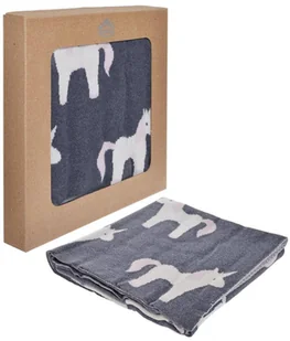 Koc dziecięcy w jednorożce 100% bawełna 80x100 cm - Koce - miniaturka - grafika 1