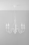 Lampy sufitowe - Sollux Lighting Żyrandol MINERWA 5 biały - miniaturka - grafika 1