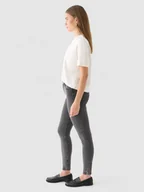 Spodnie damskie - Damskie jeansy skinny Outhorn OTHWAW24TJNSF002 - szare - miniaturka - grafika 1