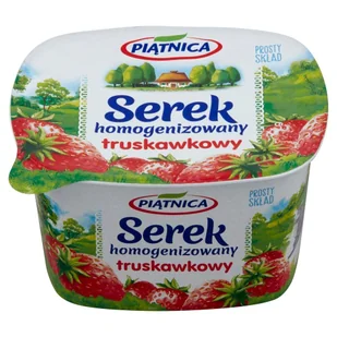 Piątnica - Serek homogenizowany truskawkowy - Kefiry, jogurty, maślanki - miniaturka - grafika 1