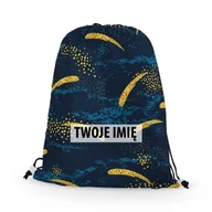 Plecaki worki - WORKO-PLECAK SPORTOWY z Twoim imieniem Granat i złoto 186 - miniaturka - grafika 1