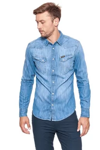 Wrangler, Koszula męska, L/S Western Shirt Light Indigo W5833O64E, rozmiar S - Koszule męskie - miniaturka - grafika 1