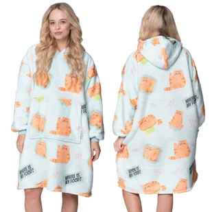 KOC BLUZA Oversize Ciepła Gruba KOCOBLUZA 2w1 XXL KOTY Futrzak [KB-W27] - Bluzy damskie - miniaturka - grafika 1
