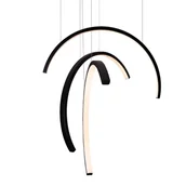 Lampy sufitowe - Wisząca lampa do sypialni Trioarc Maxlight Select LED 63W 3000K czarny - miniaturka - grafika 1