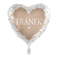 Balony i akcesoria - Balon imienny foliowy Franek serce pakowany 43 cm - miniaturka - grafika 1