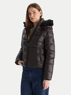 Kurtki damskie - Tommy Hilfiger Kurtka puchowa WW0WW47354 Czarny Slim Fit - miniaturka - grafika 1