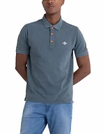 Koszulki męskie - Replay Męska koszulka polo z krótkim rękawem z bawełny, niebieska (Sugar Paper 188), XL, Sugar Paper 188, XL - miniaturka - grafika 1