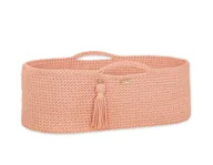 Łóżeczka i kojce - Kosz Mojżesza Boho Handmade - Łososiowy - miniaturka - grafika 1