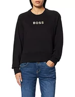 Bluzy damskie - BOSS Damska bluza C_elia_złota, czarny (Black1), XS - miniaturka - grafika 1