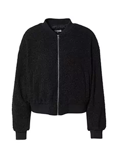 Urban Classics Damska kurtka bomberka oversize Sherpa, czarny, 3XL - Kurtki damskie - miniaturka - grafika 1