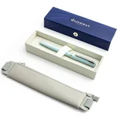 Zestawy piśmiennicze - Zestaw Długopis Waterman Pastel Niebieski z szarym etui na taśmę - miniaturka - grafika 1