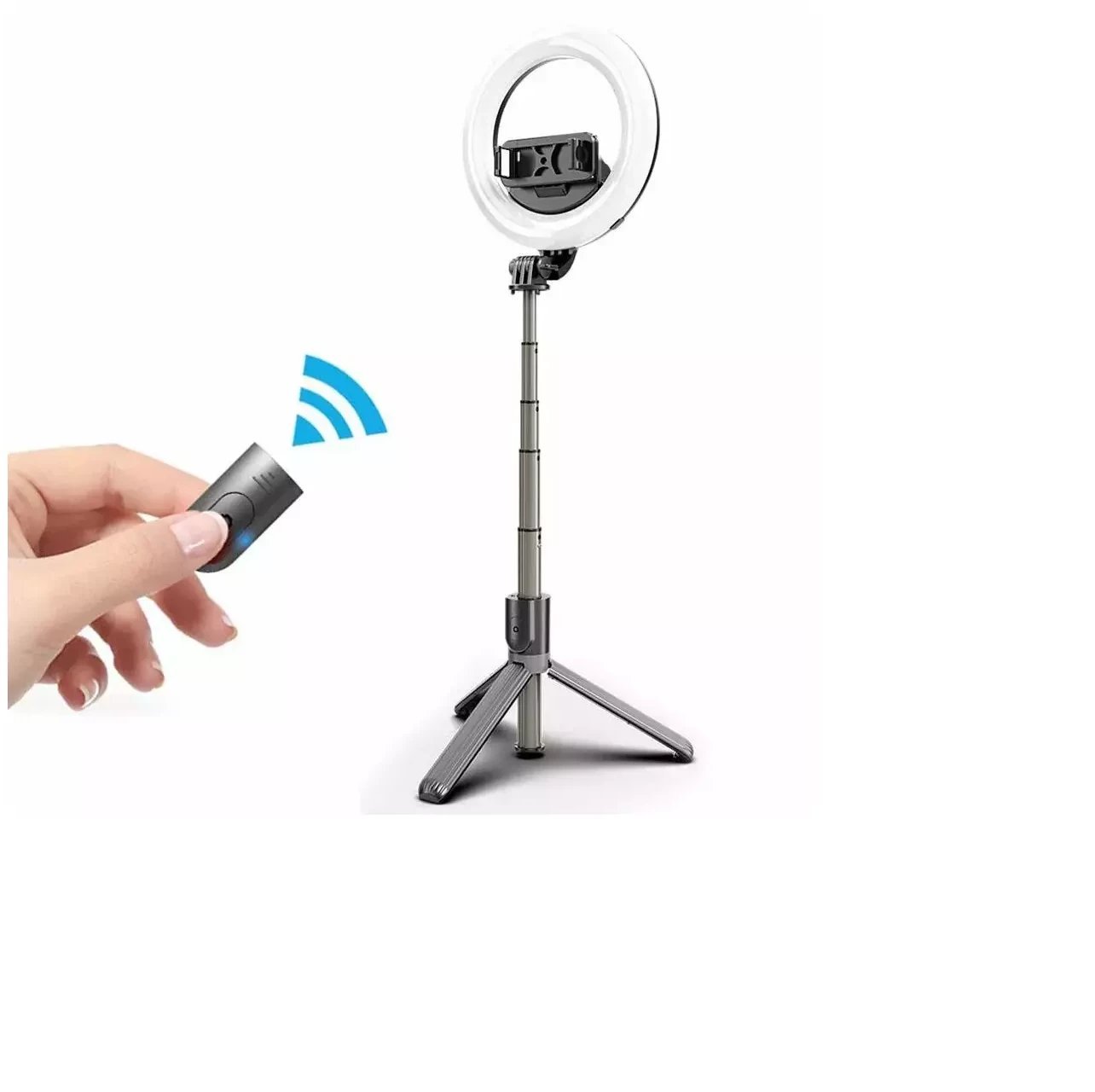 Mocco 4in1 Universal Selfie Stick with 3-Tone LED Lamp / Tripod Stand / Bluetooth Remote Control