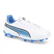 Piłka nożna - Buty piłkarskie dziecięce PUMA King Match FG/AG białe 107266 36 (3.5 UK) - miniaturka - grafika 1