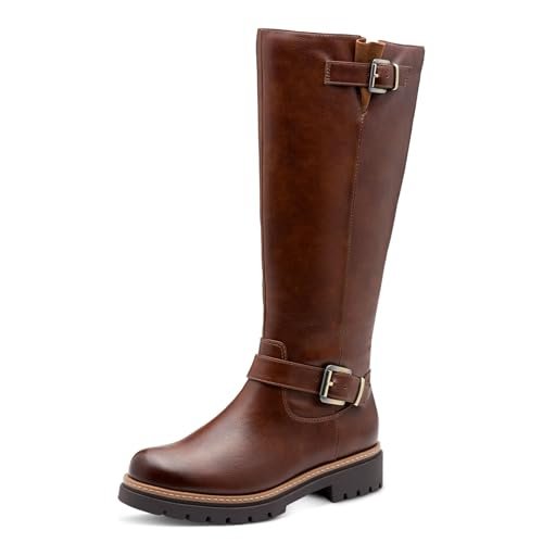 Marco Tozzi Damskie 2-25616-45 modne kozaki, koniak, 37 EU, koniak, 37 EU