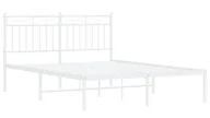 Łóżka - Białe industrialne łóżko metalowe 140x200 cm Z0-R22 - miniaturka - grafika 1