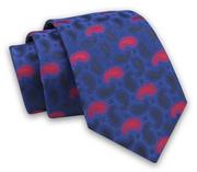 Krawaty i muchy męskie - Męski Krawat Alties - Niebieski w Czerwone Paisley - miniaturka - grafika 1