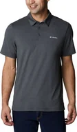 Koszulki męskie - Columbia Columbia Tech Trail Polo Shirt 1768701013 szary XL - miniaturka - grafika 1